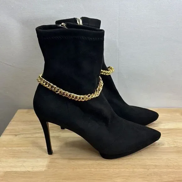 Jessica Simpson Women's Valyn Chain Stieletto Heel Dress Booties Size 11 NIB - Picture 2 of 13